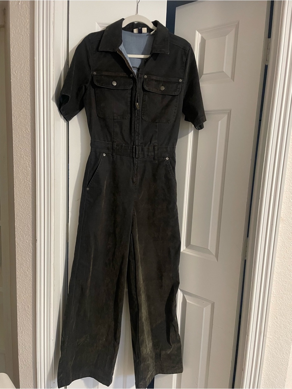 Target Black Short-Sleeve Utility Jumpsuit